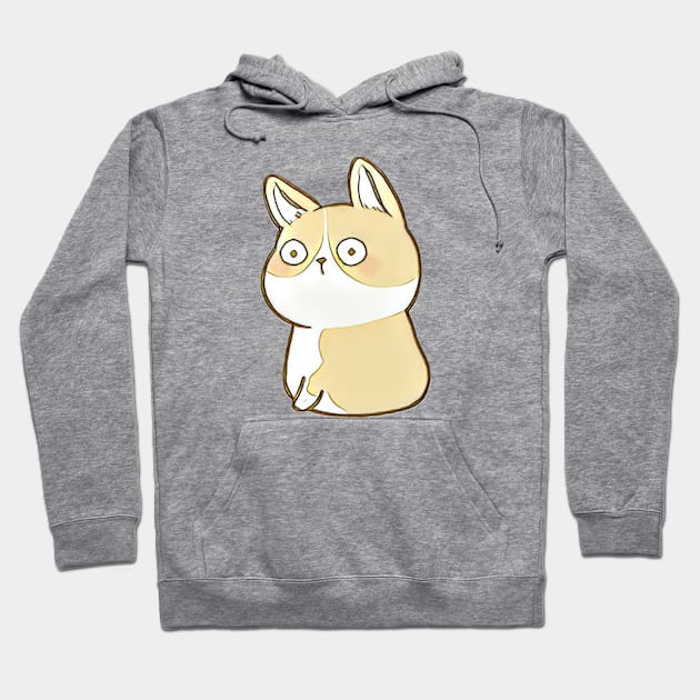 Perplexed Pup Hoodie by corgitee